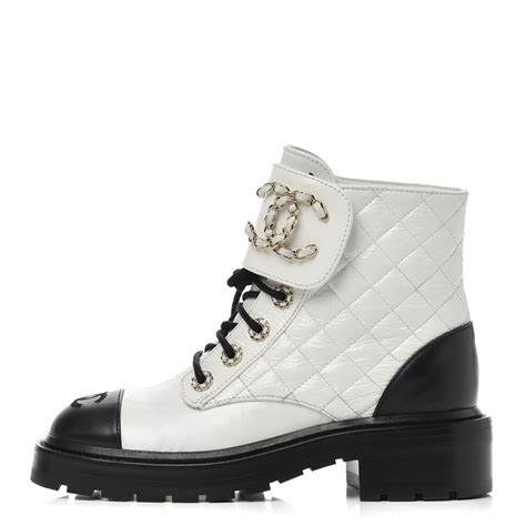 chanel lace up boots 2020